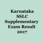 Karnataka SSLC Supplementary Result 2017
